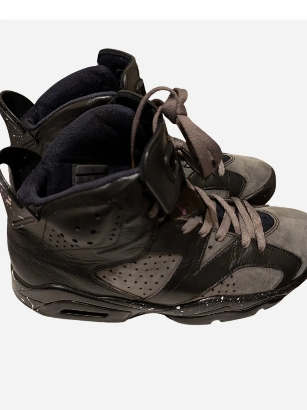 Jordan Black and Dark Gray High-Top Sneakers